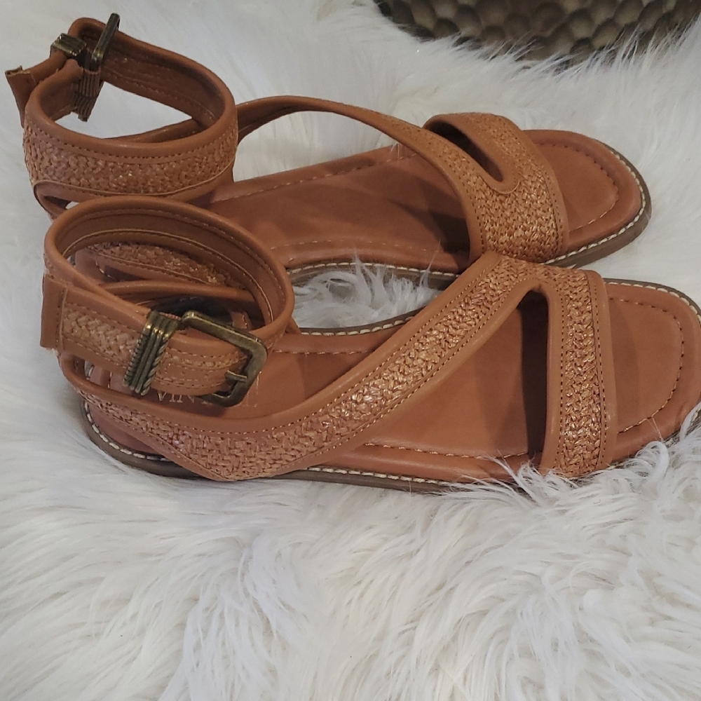 Crown Vintage Tan Sandals with Braided Straps - Picture 7 of 16